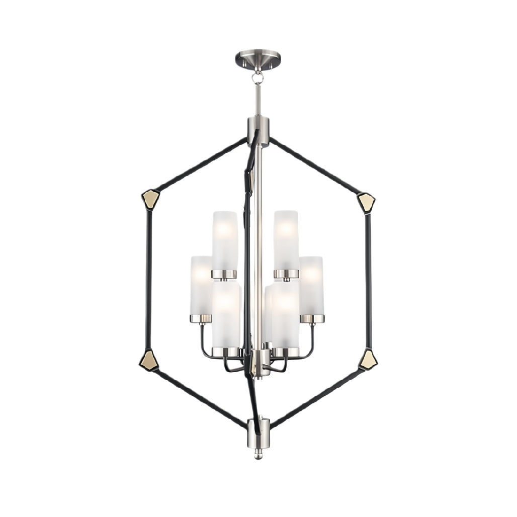 **Verlichte Hangarmatuur met Moderne Geometrische Vormgeving**